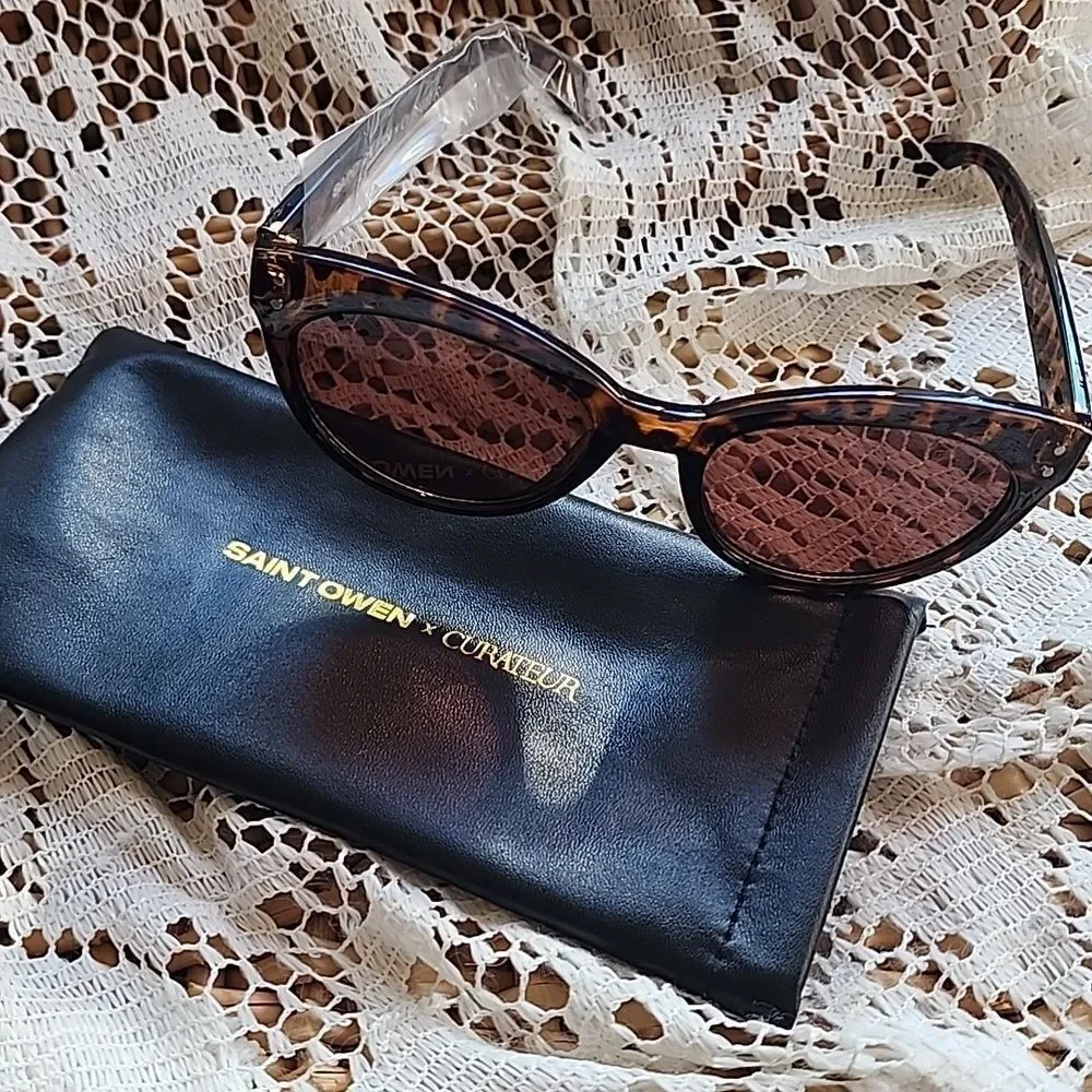 Saint Owen Curateur Tortoise Shell Sunglasses NWOT